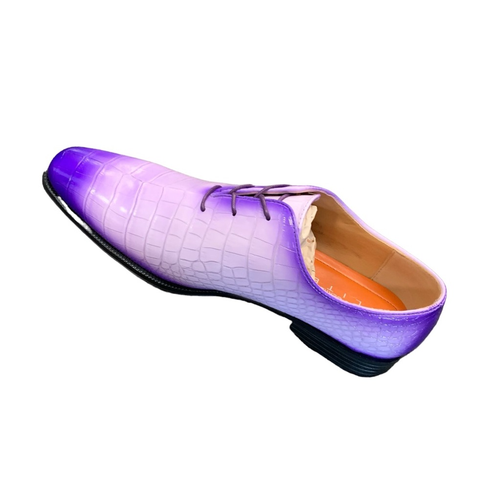 Mens Purple Lavender Lilac Two tone dress  shoe for men and boys retro design
